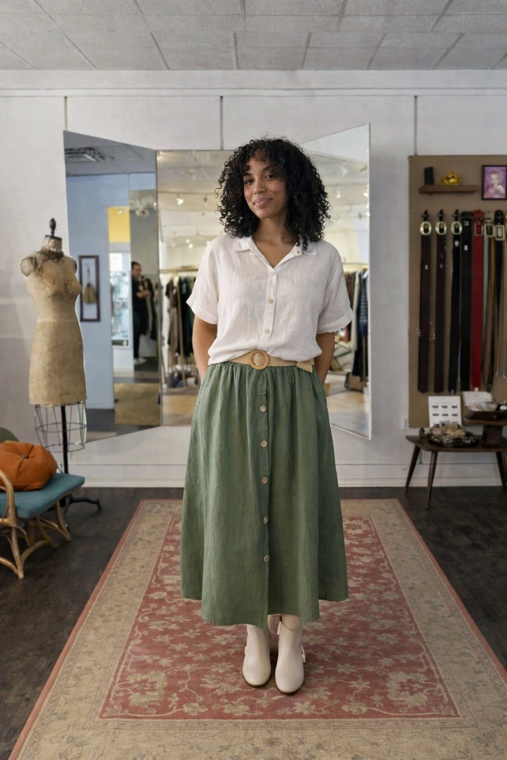 Basic Linen Shirt - Out of the Blue