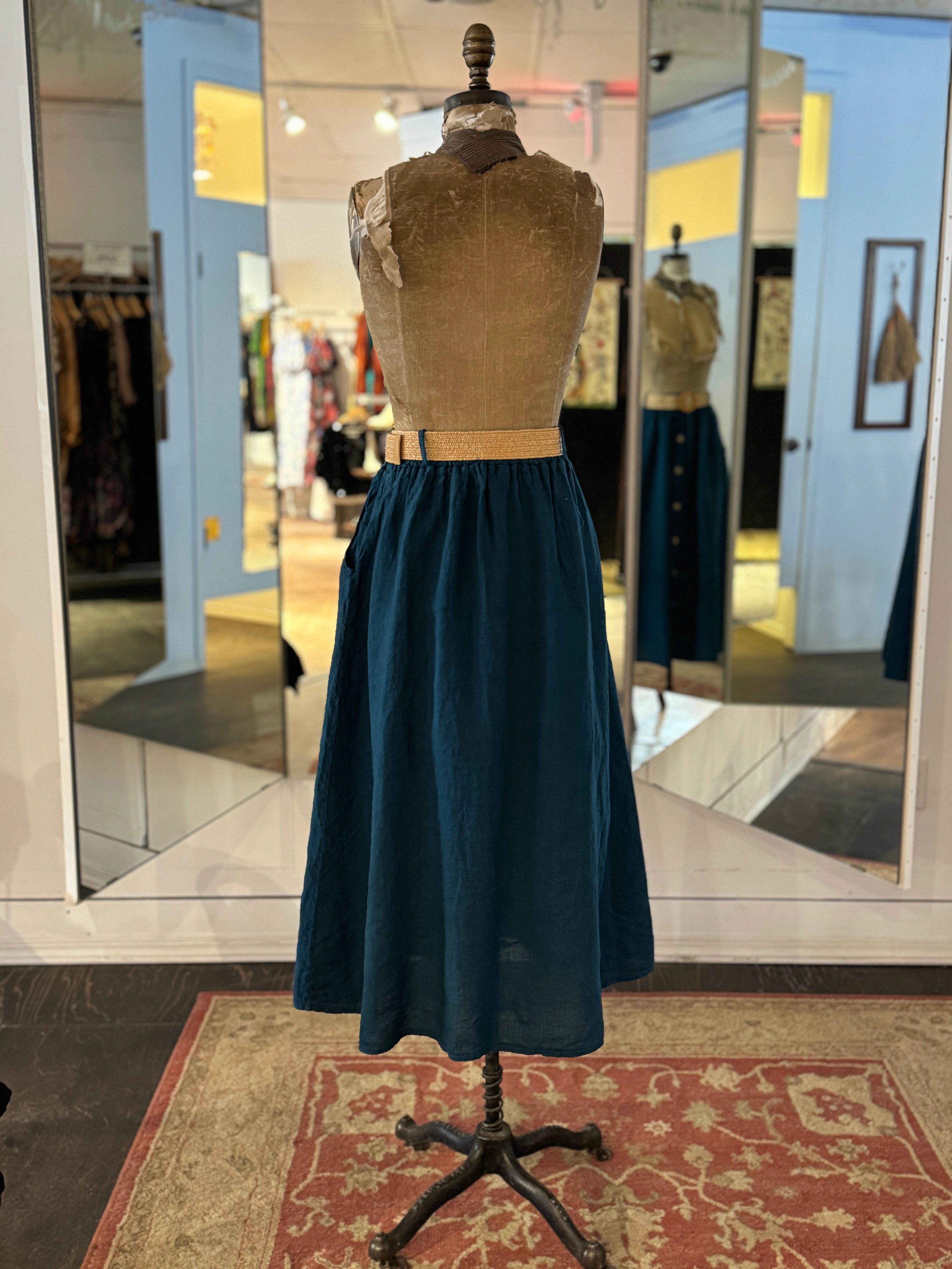 Linen Skirt - Out of the Blue