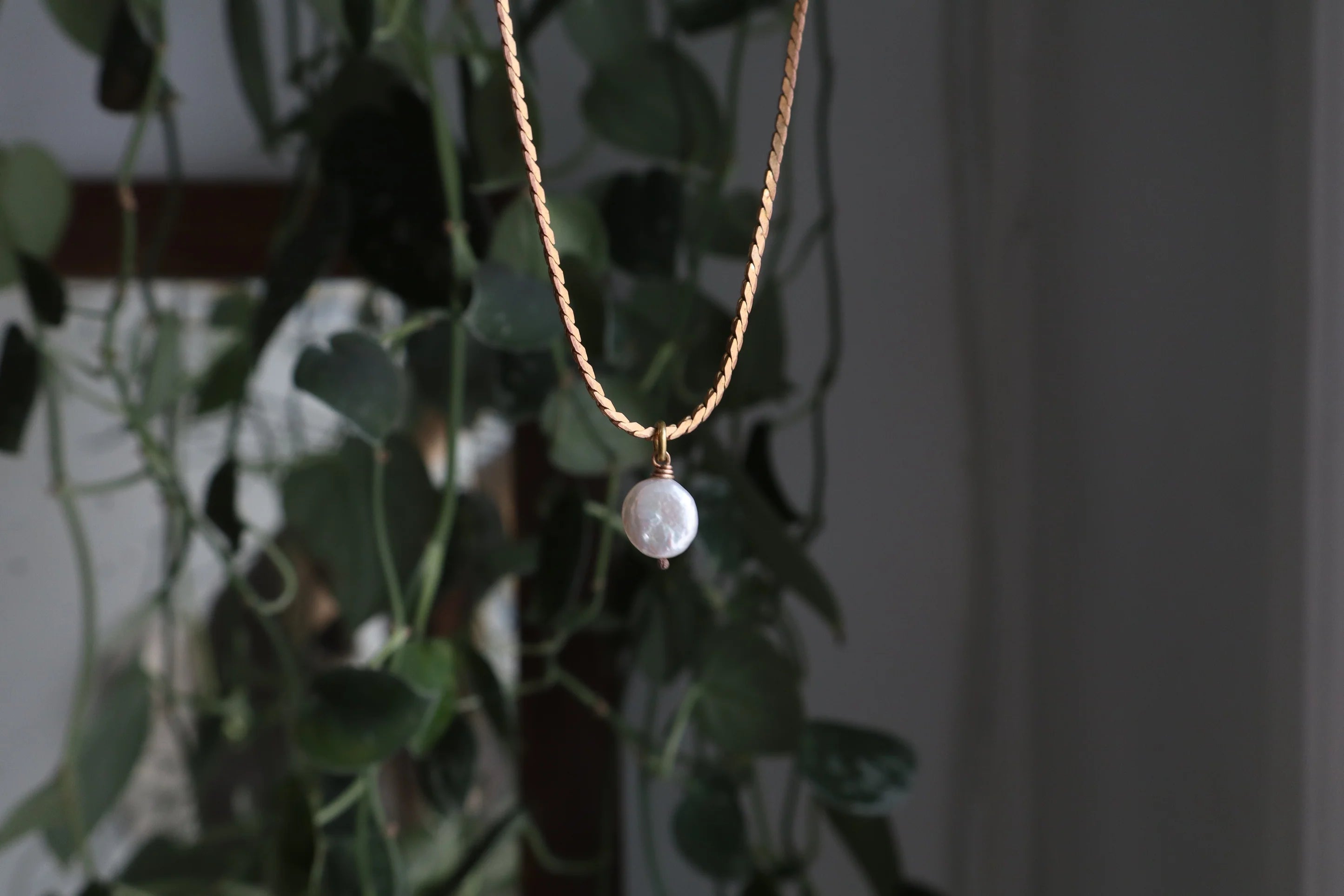 moon pearl necklace - Out of the Blue