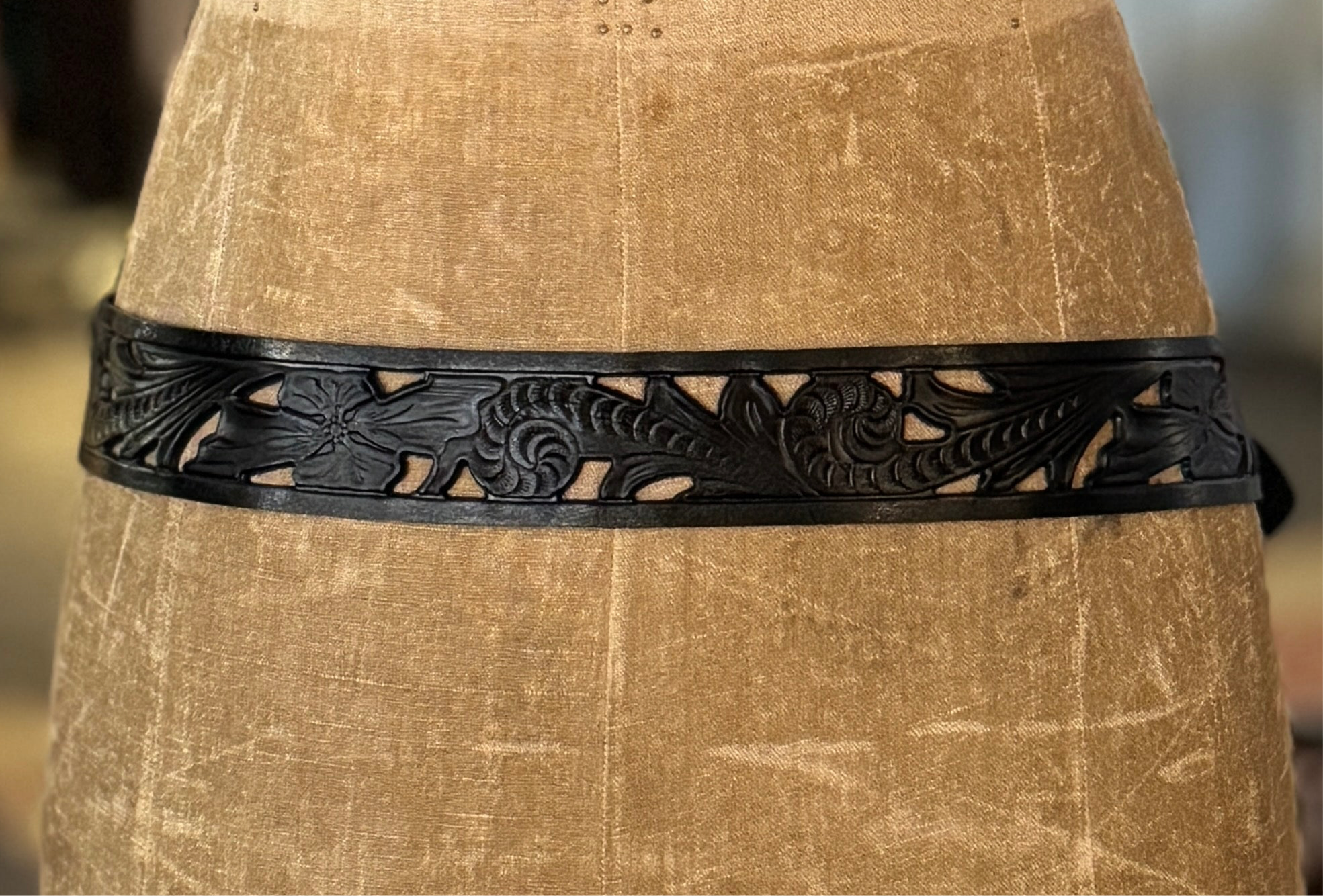 Leather Cut -Out Belt - Out of the Blue