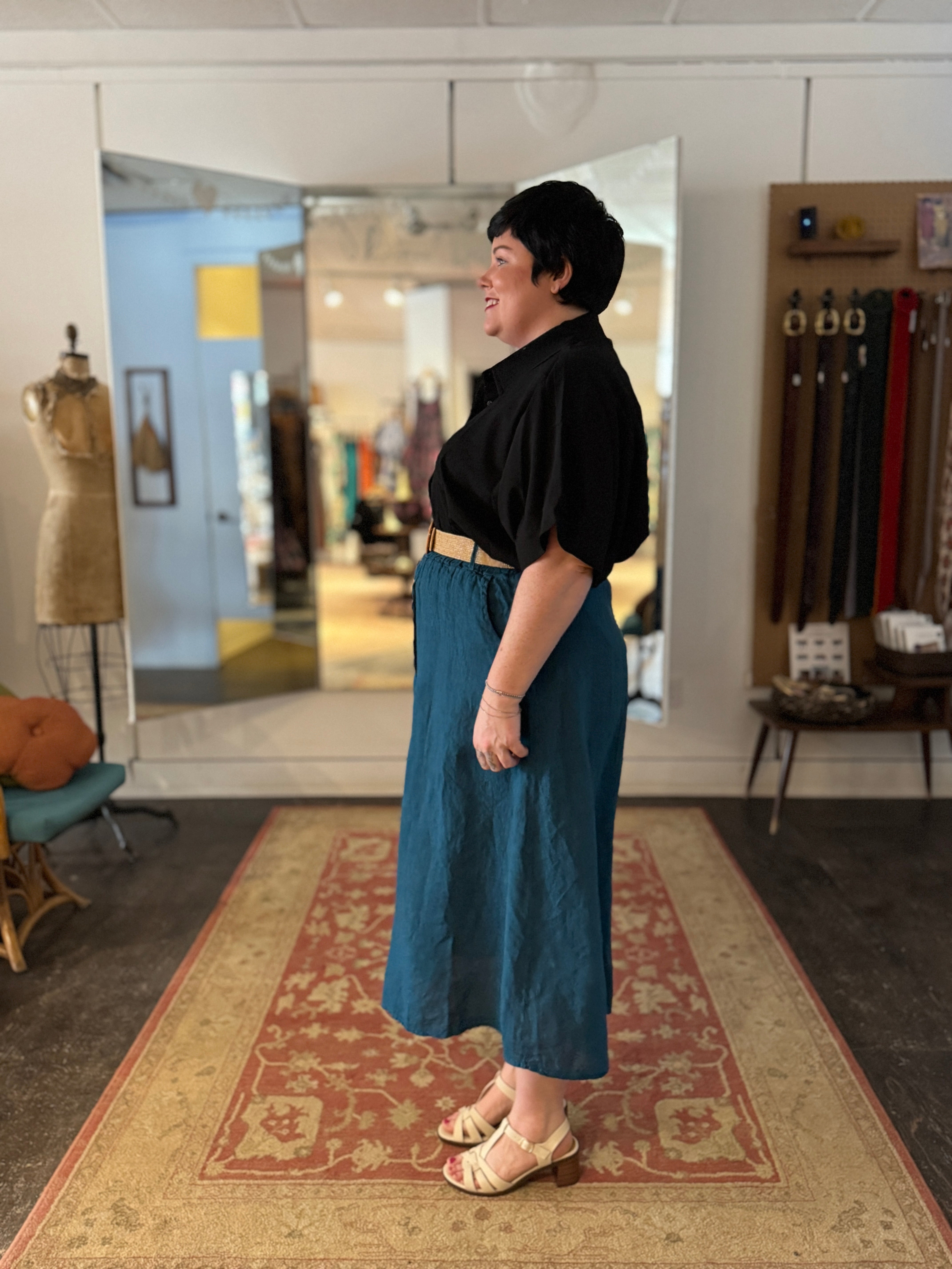 Linen Skirt - Out of the Blue