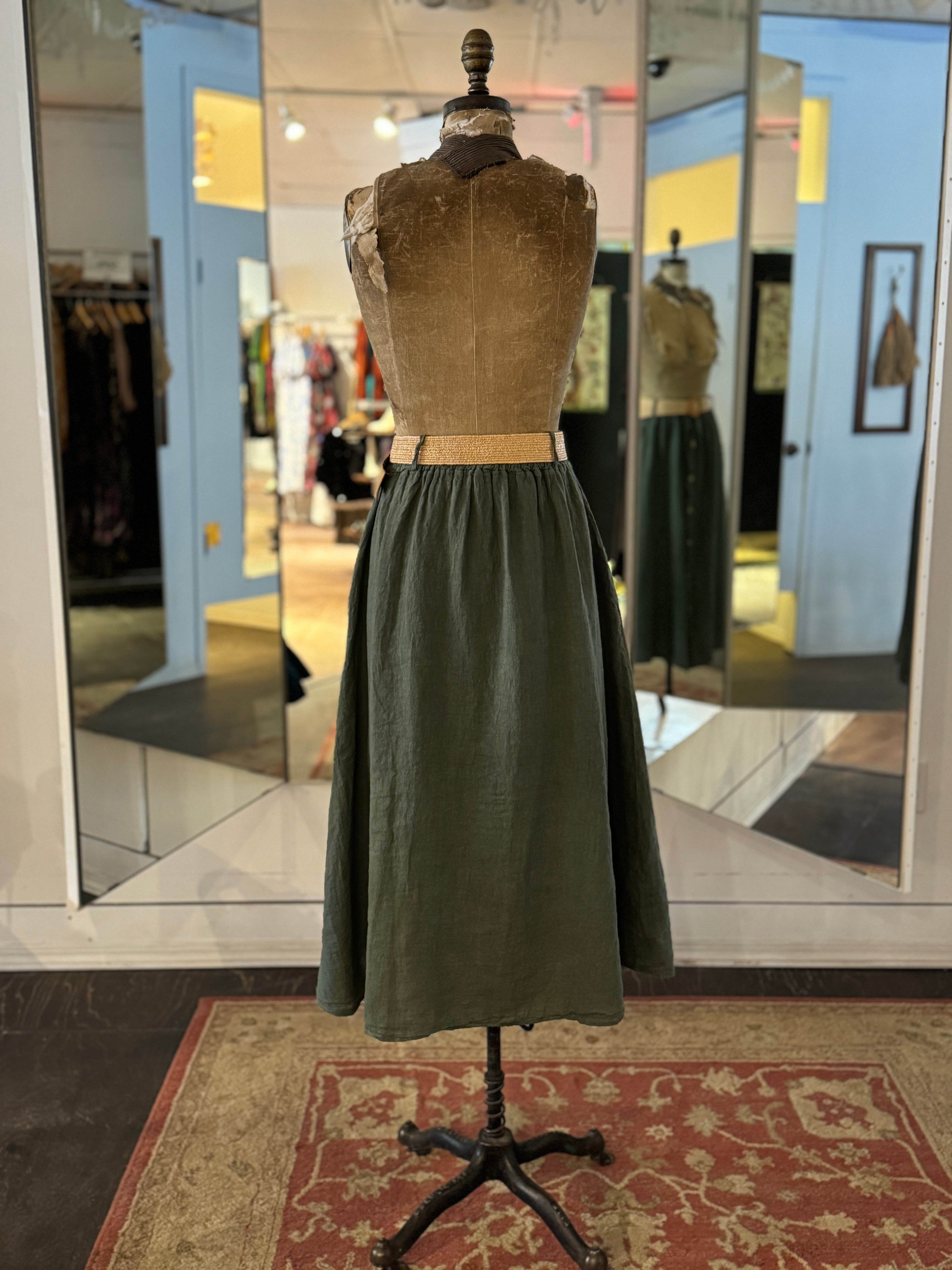 Linen Skirt - Out of the Blue