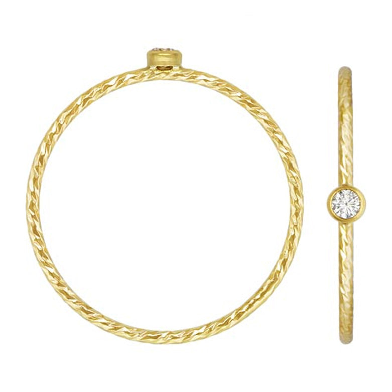 Crystal Sparkle Twist CZ Ring - Out of the Blue