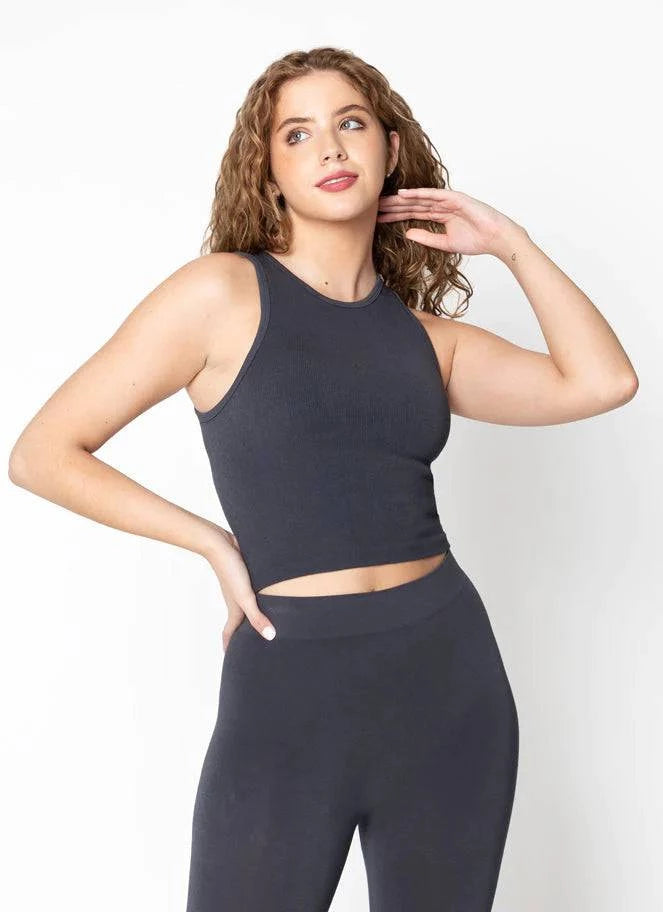 RIBBED TANK BAMBOO - Out of the Blue