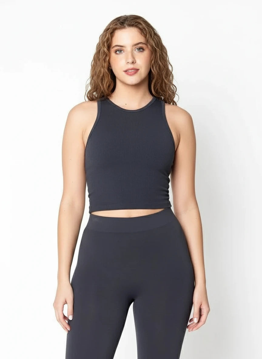 RIBBED TANK BAMBOO - Out of the Blue