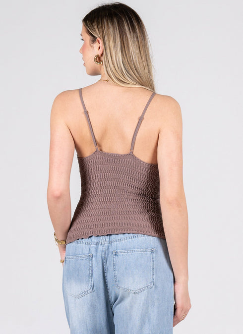 Seamless Smocked Cami - Out of the Blue
