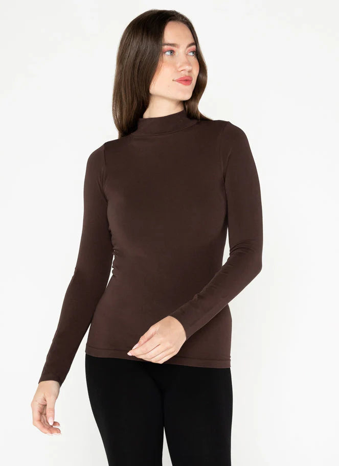 MOCK NECK L/S BAMBOO - Out of the Blue