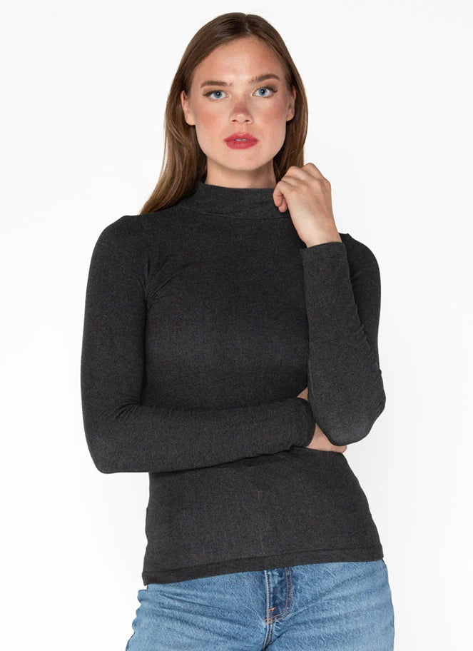 MOCK NECK L/S BAMBOO - Out of the Blue