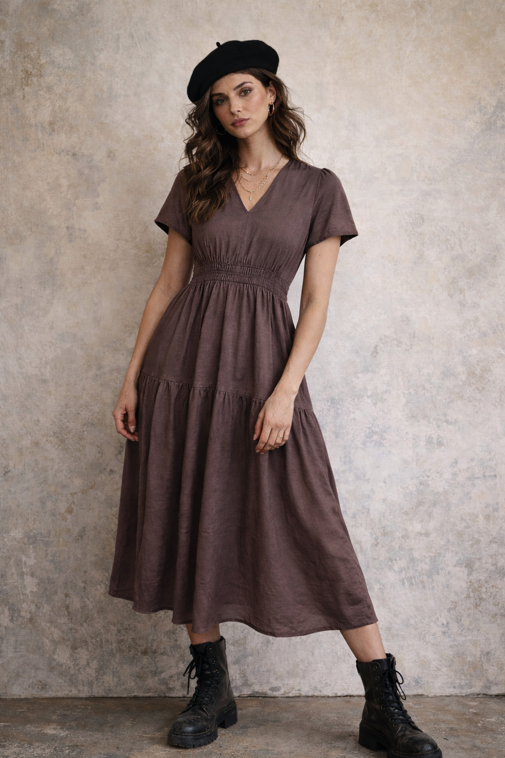 Mocha MIDI DRESS - Out of the Blue
