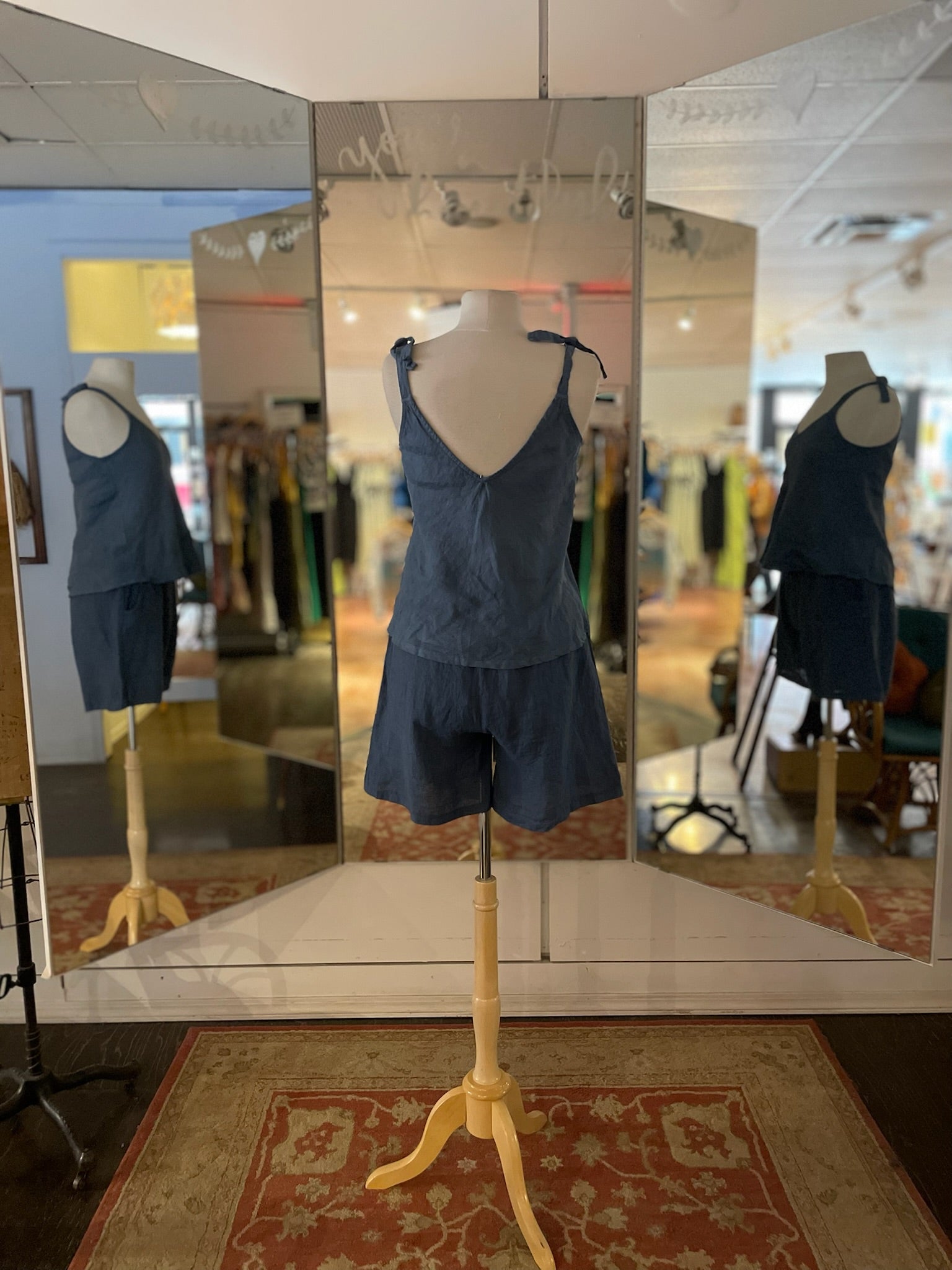 Brie Tie Tank - Out of the Blue