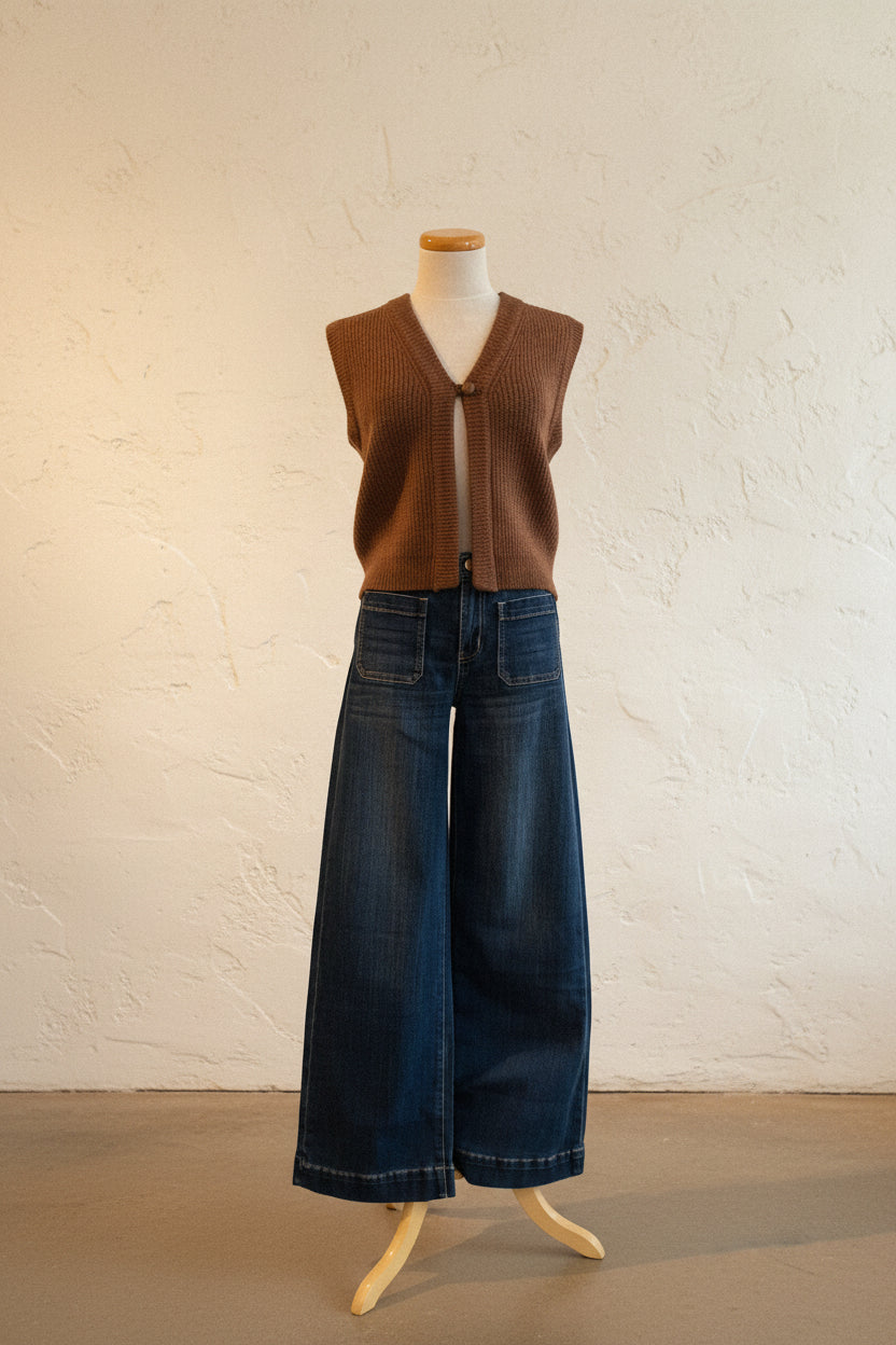 Knit Button Vest
