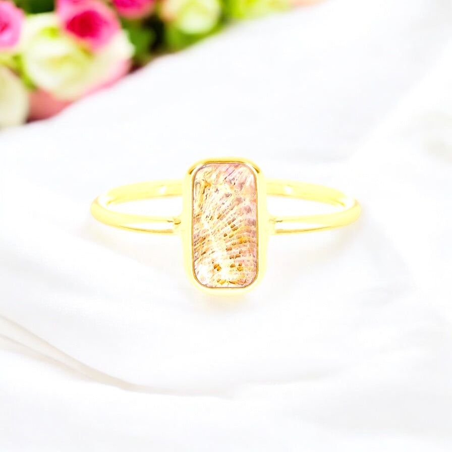 Lily Fossil Petite  Ring - Out of the Blue