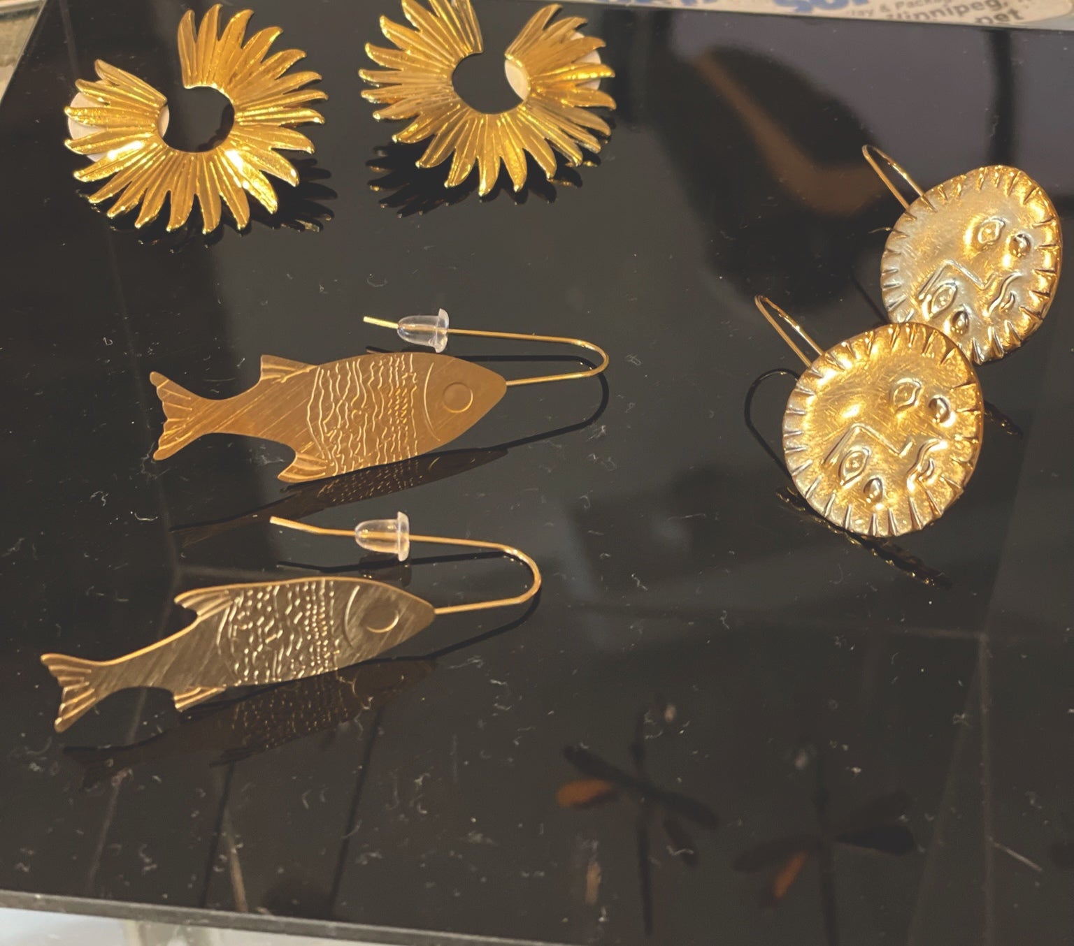Sun Brushed Gold Earrings