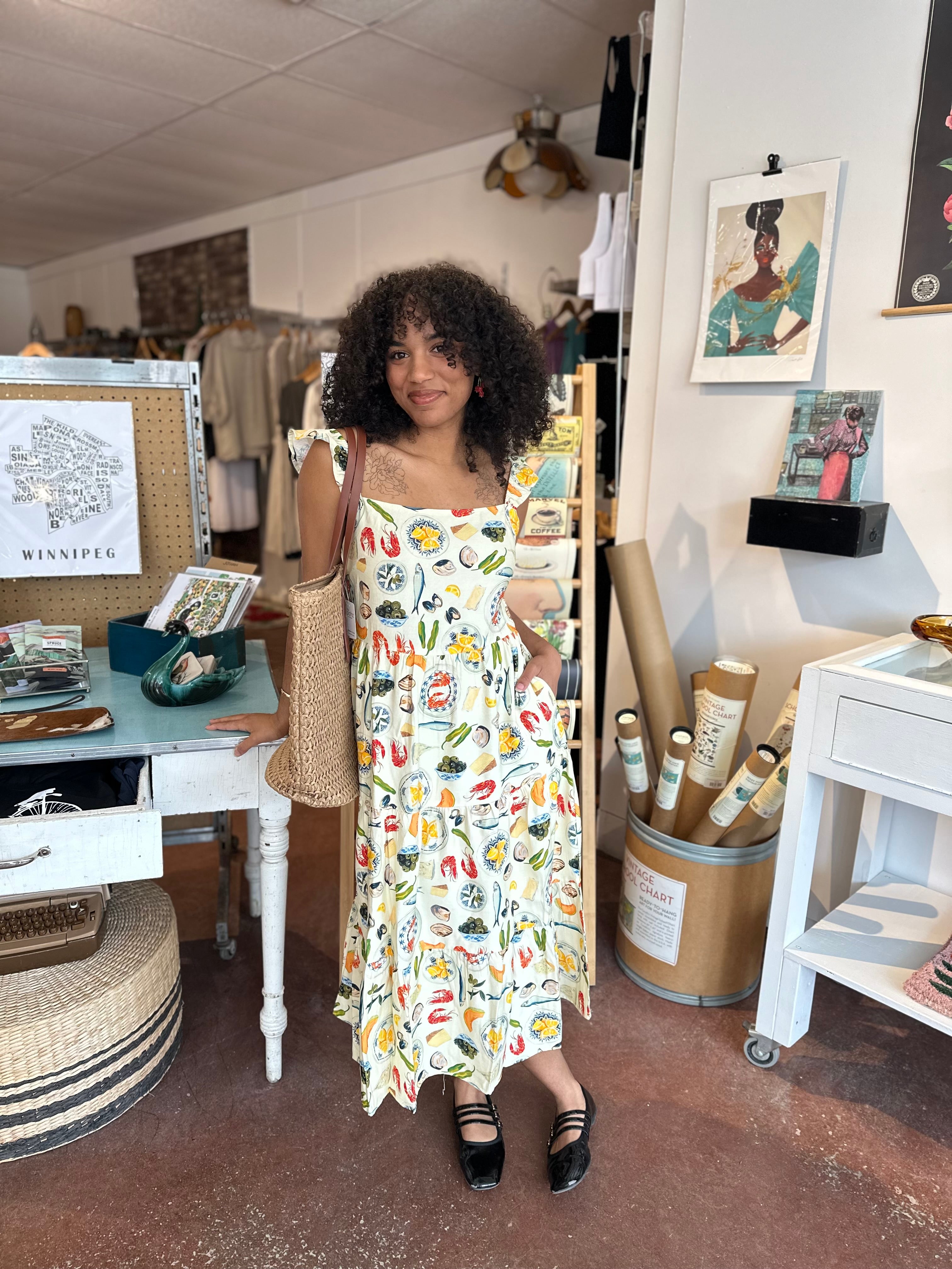 MEDITERRANEAN DELIGHT SUNDRESS - Out of the Blue