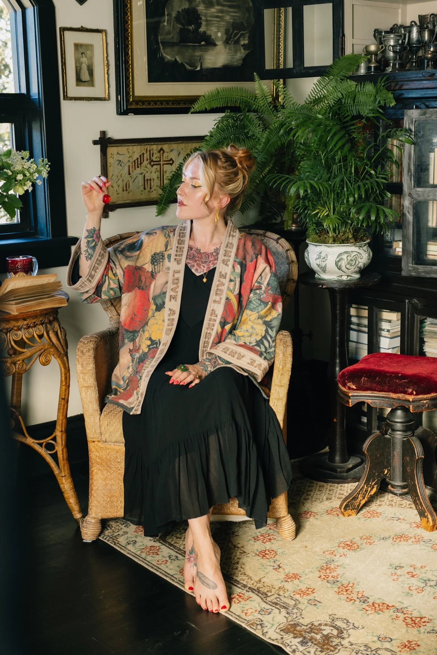 Friendship Love and Truth Cottage Cardigan - Out of the Blue