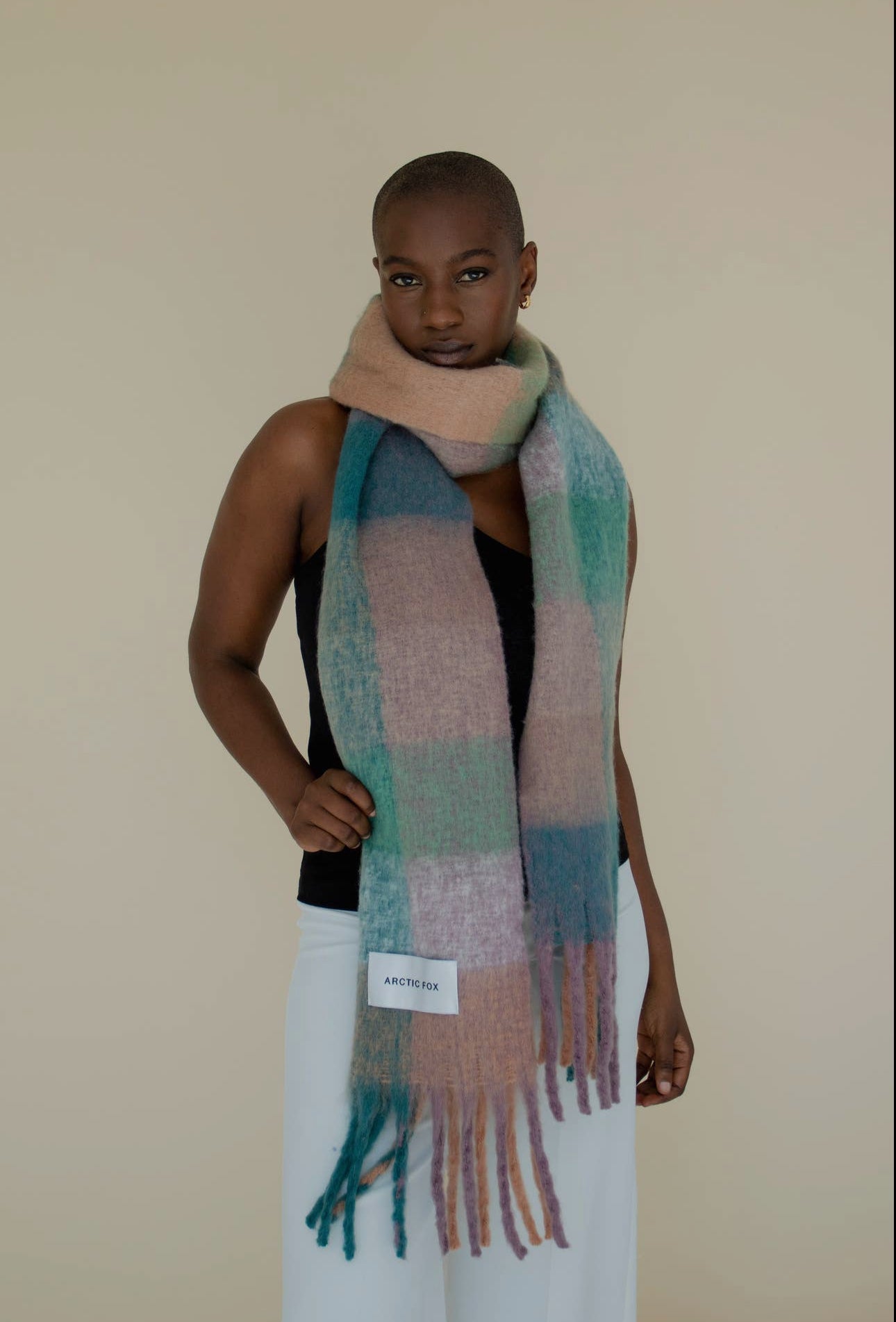 The Reykjavik Scarf - Lilac Check - AW23 - Out of the Blue