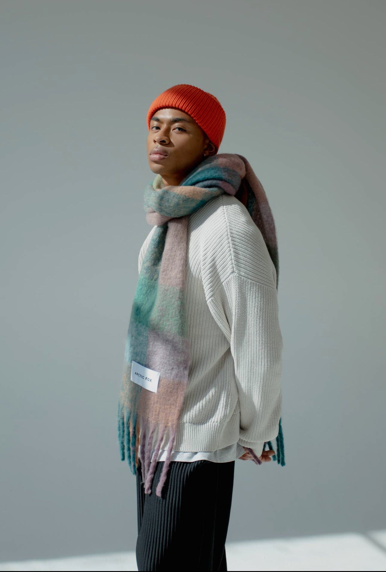 The Reykjavik Scarf - Lilac Check - AW23 - Out of the Blue