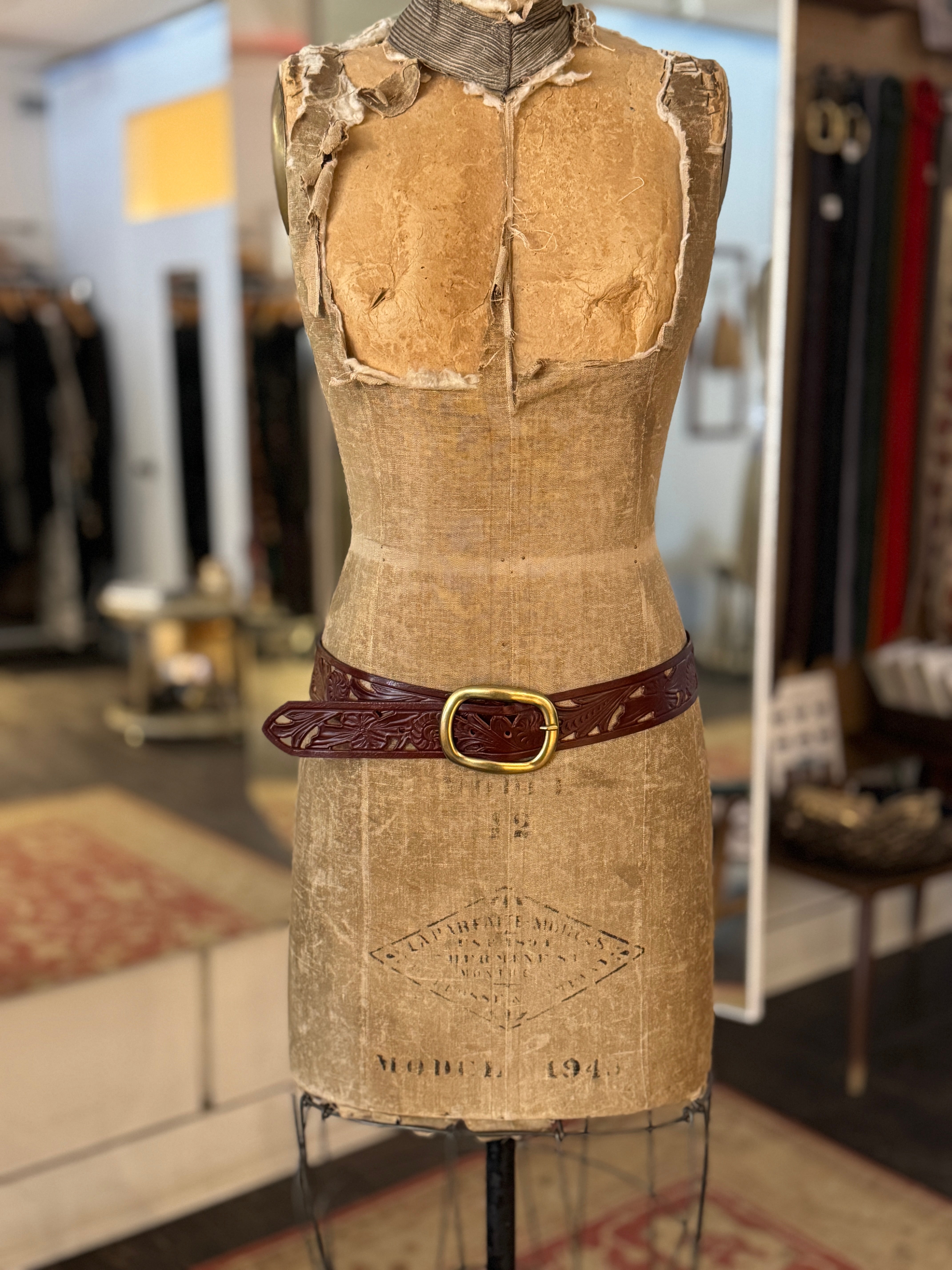 Leather Cut -Out Belt - Out of the Blue