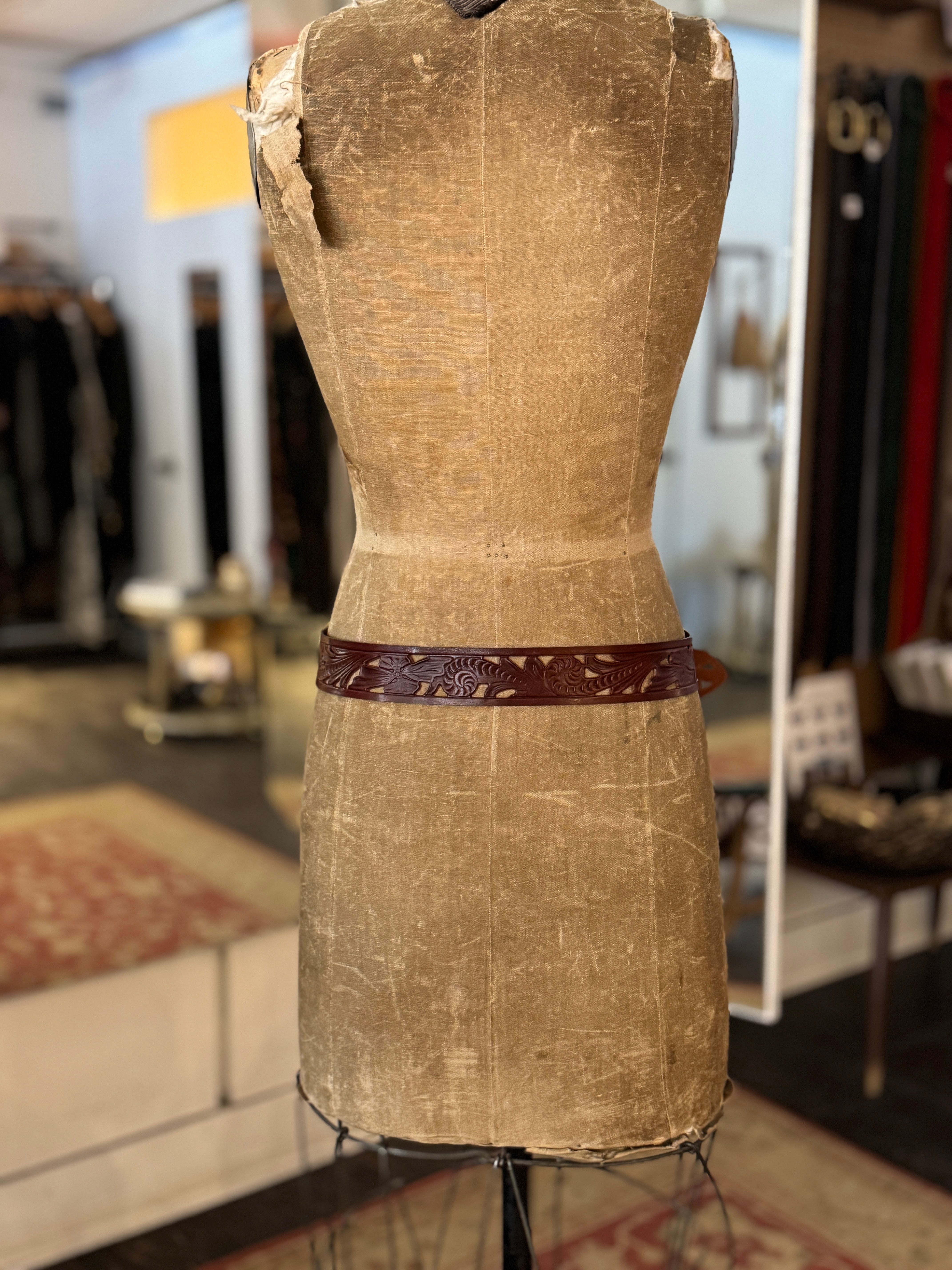 Leather Cut -Out Belt - Out of the Blue