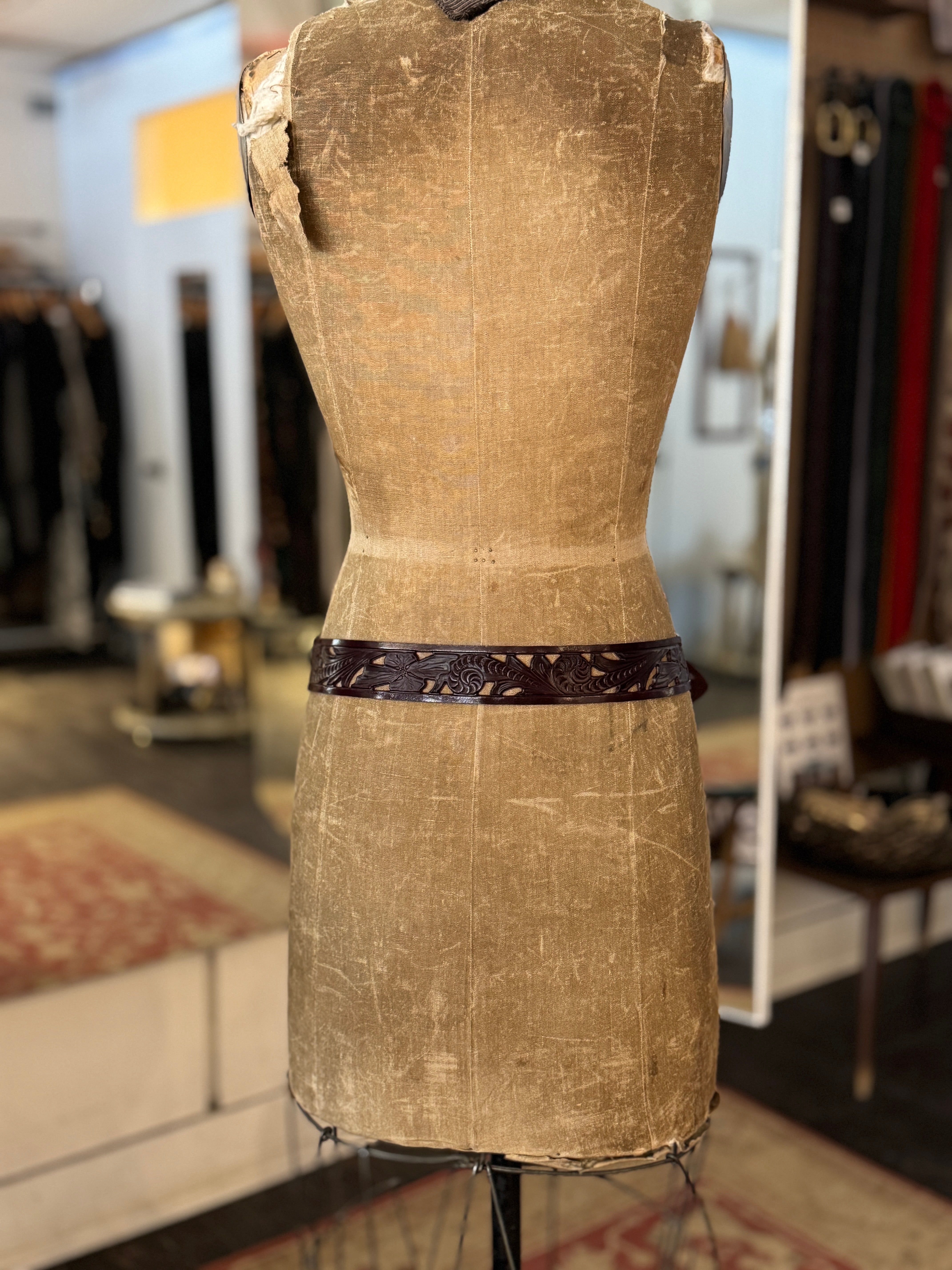 Leather Cut -Out Belt - Out of the Blue