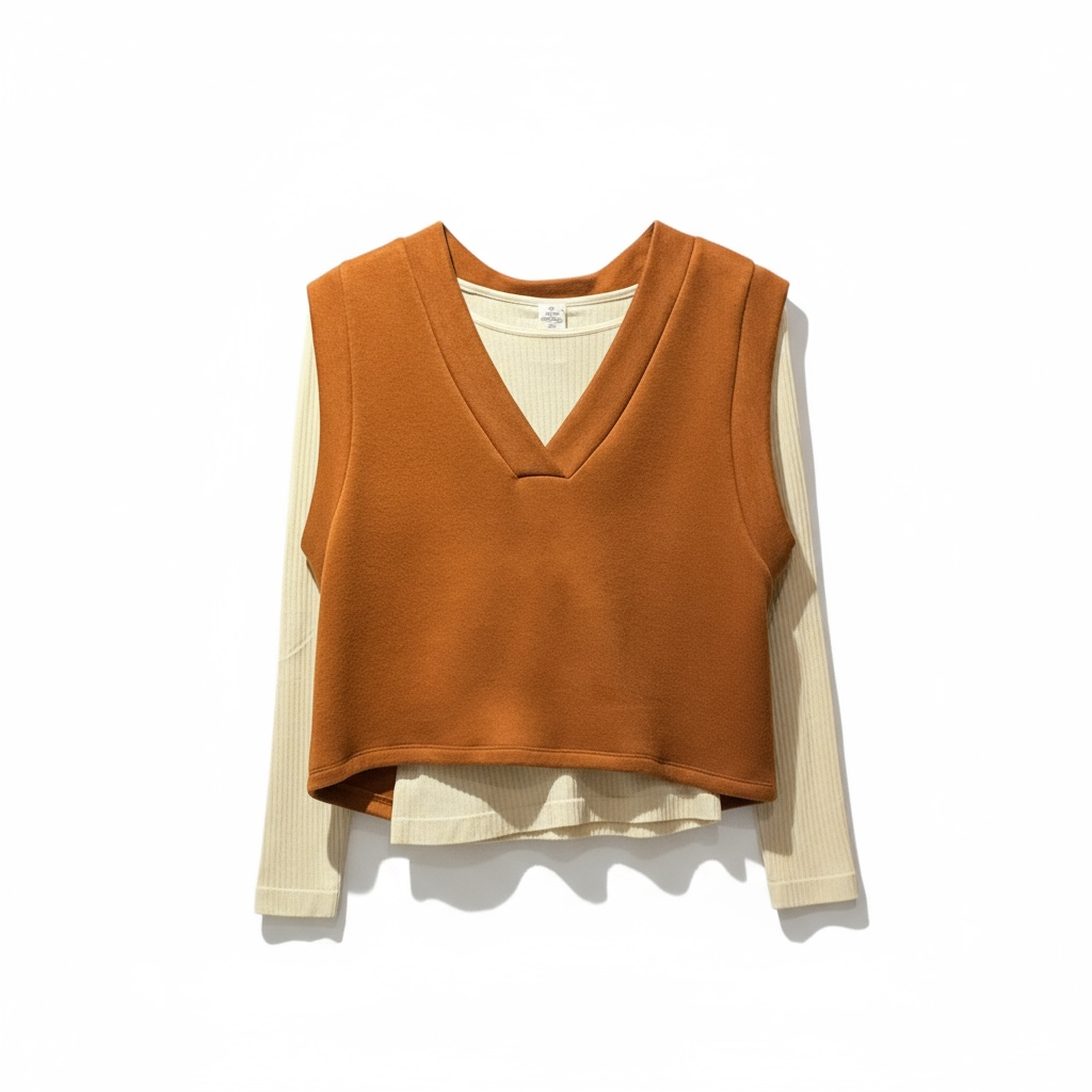 Crop Knit Sweater Vest