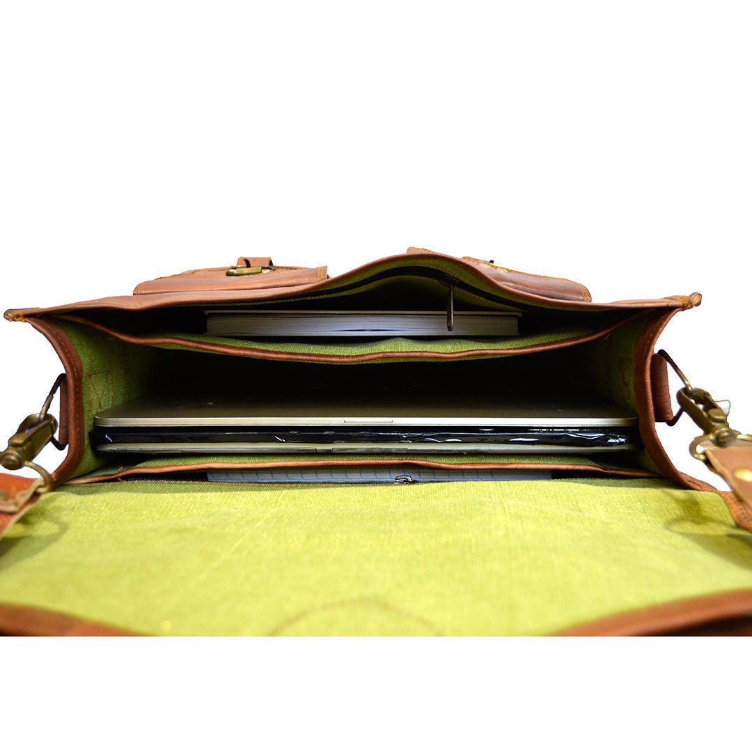 16 “ WIDE SATCHEL - Out of the Blue