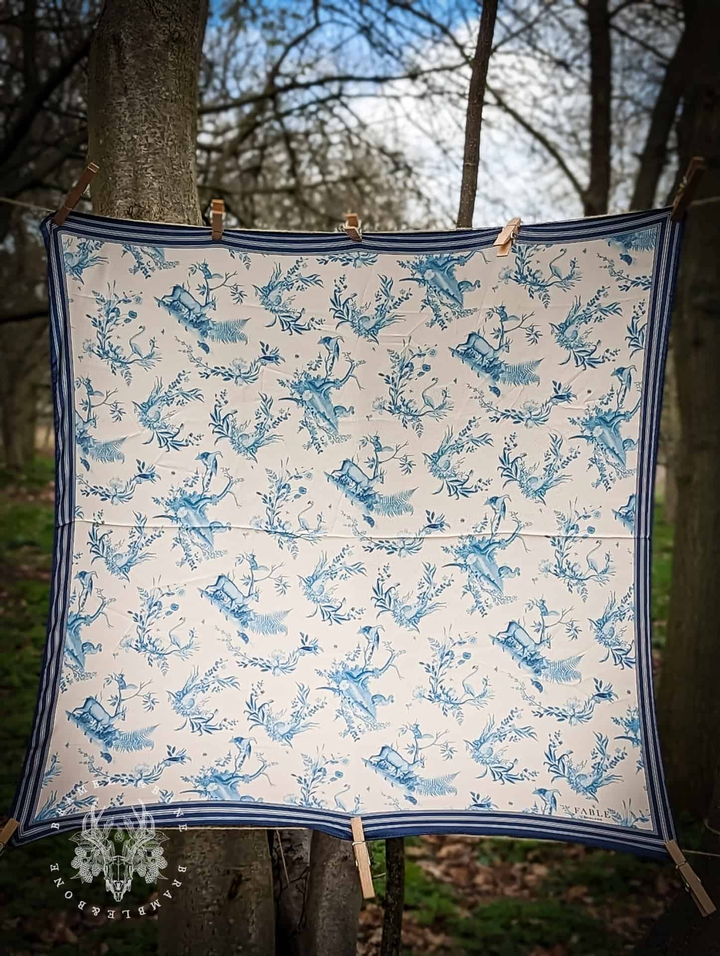 Toile de Jouy  Blue  Scarf - Out of the Blue