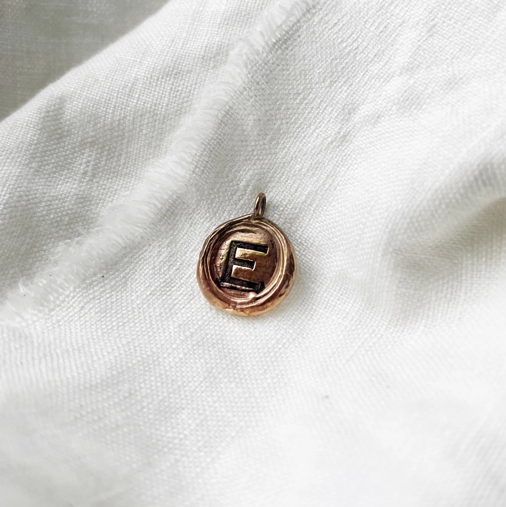 initial pendant - bronze - Out of the Blue