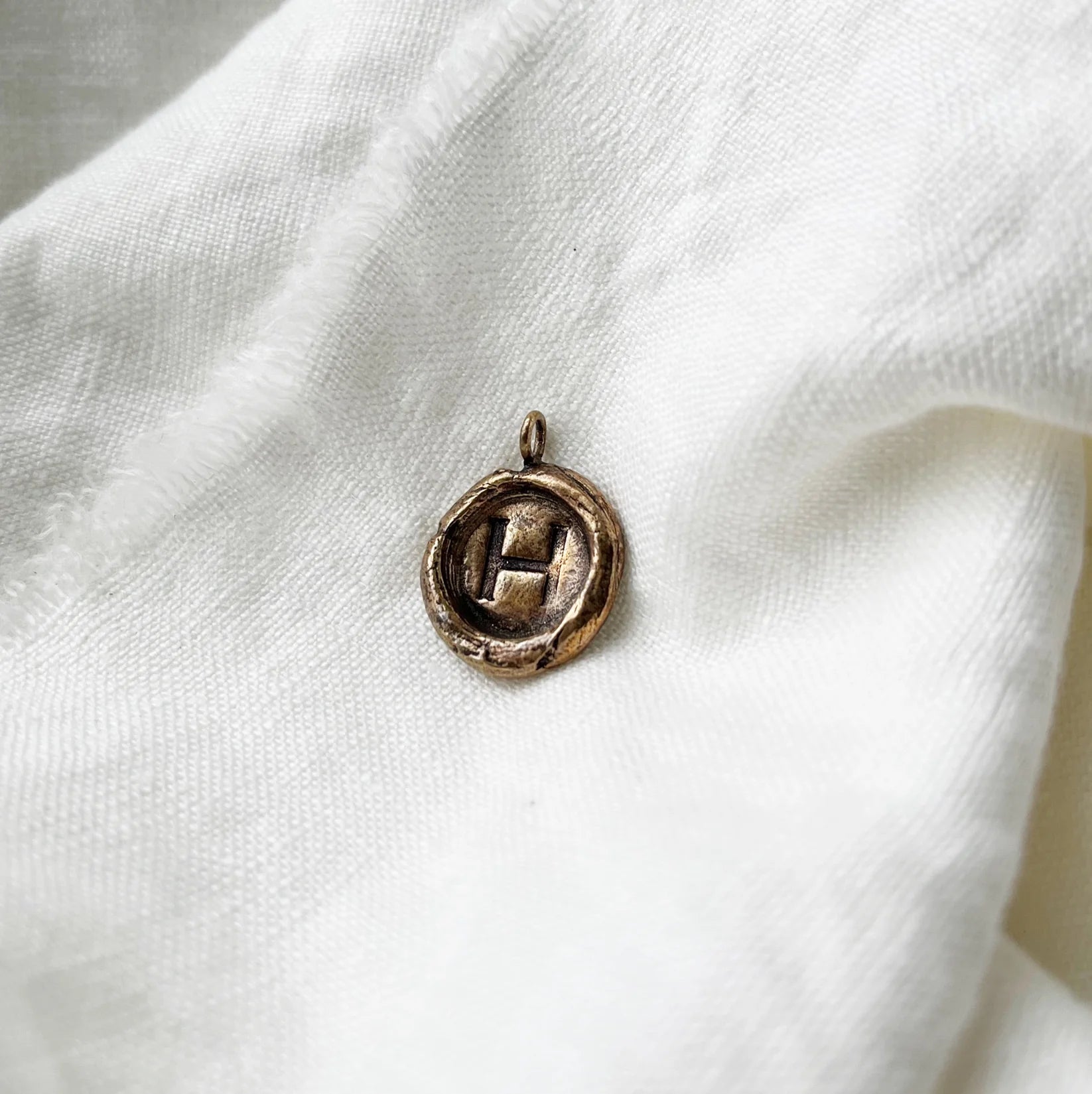 initial pendant - bronze - Out of the Blue