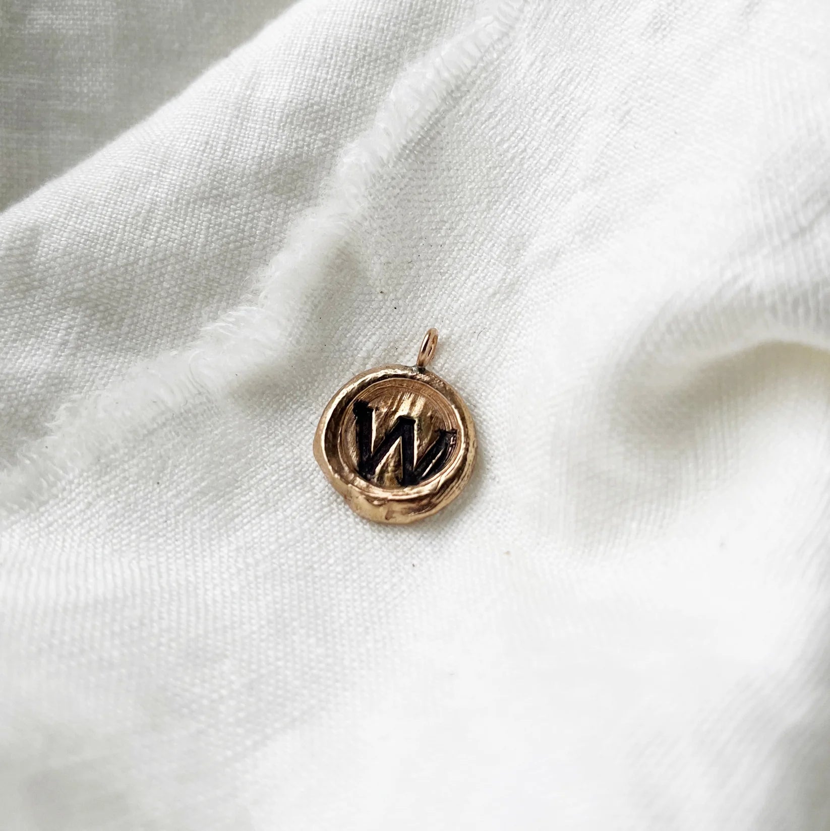 initial pendant - bronze - Out of the Blue