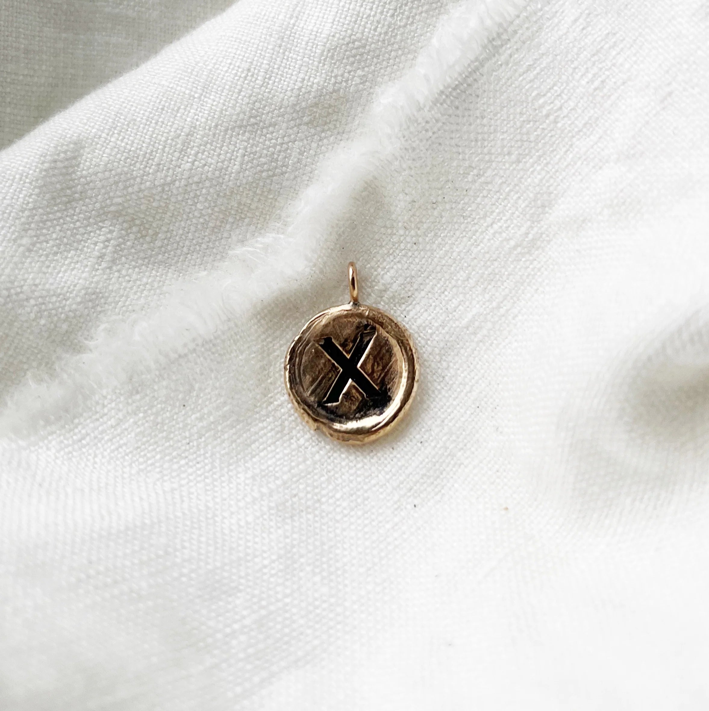 initial pendant - bronze - Out of the Blue