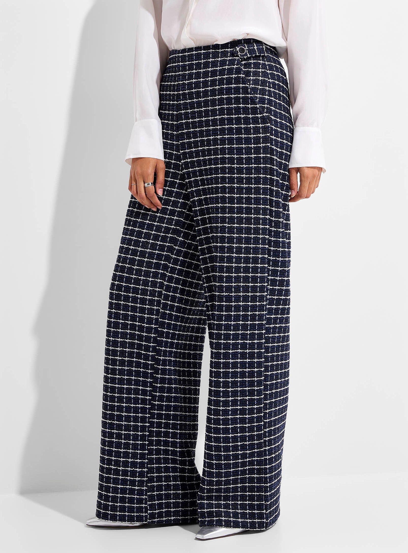 Kate Wide Leg Plaid - Out of the Blue