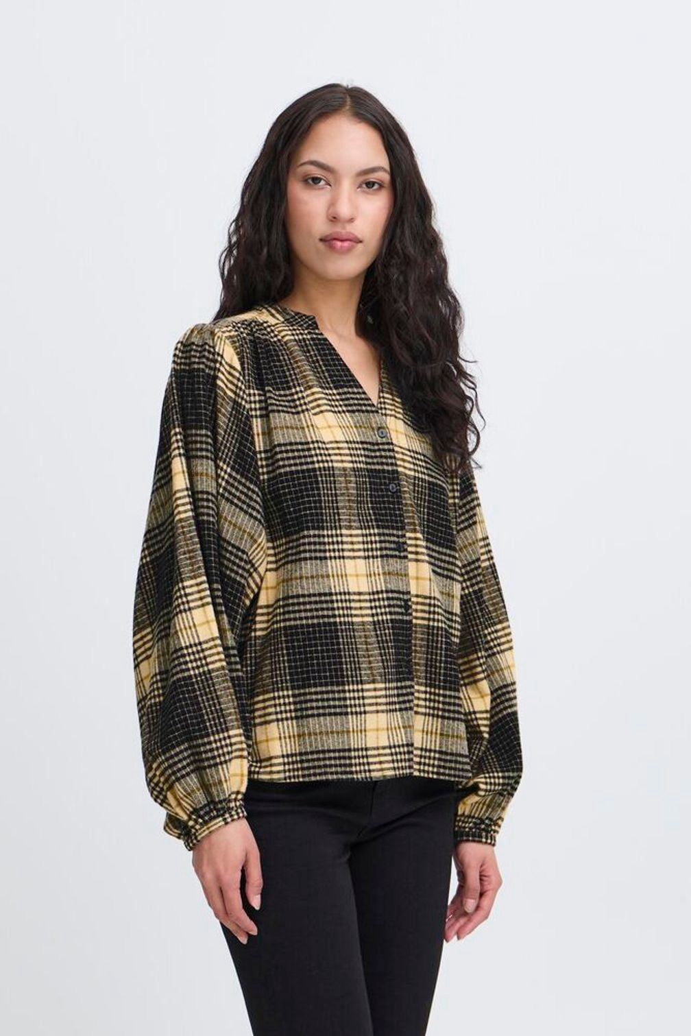 Soft Flannel Plaid Shirt - Out of the Blue