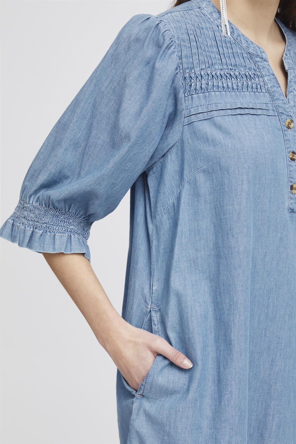Denim Cotton Dress - Out of the Blue