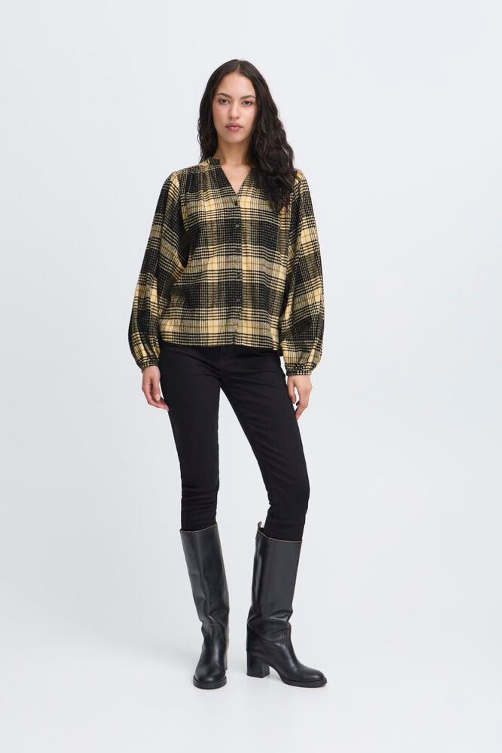 Soft Flannel Plaid Shirt - Out of the Blue