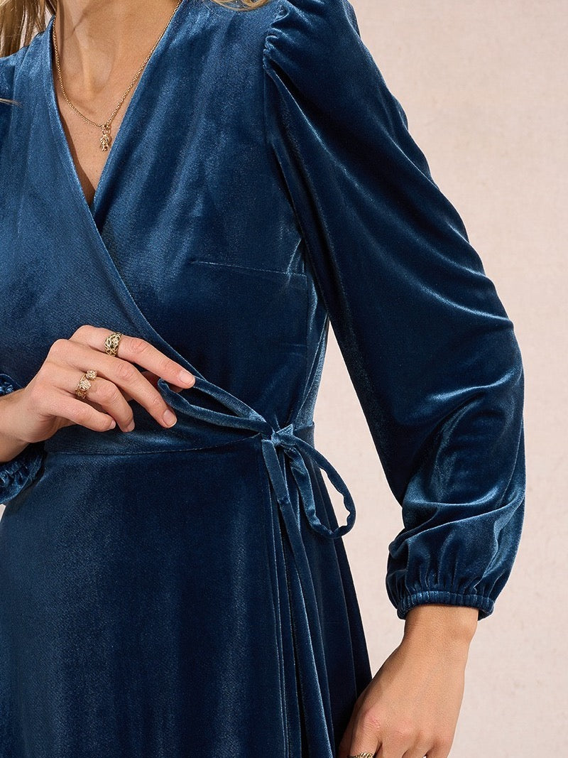 Velvet Wrap Dress