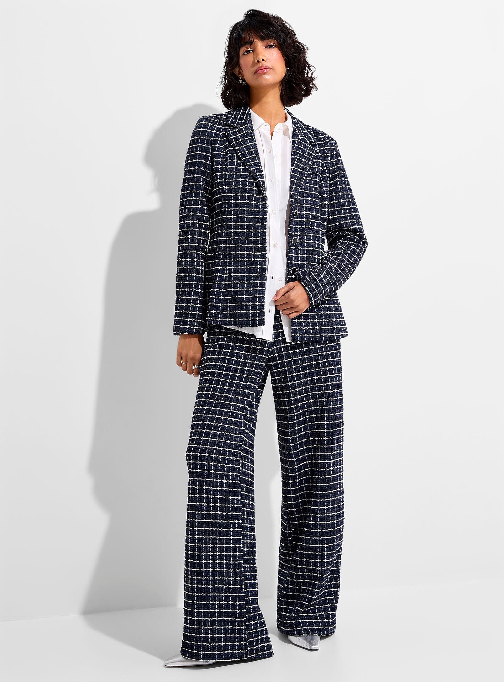 Kate Wide Leg Plaid - Out of the Blue