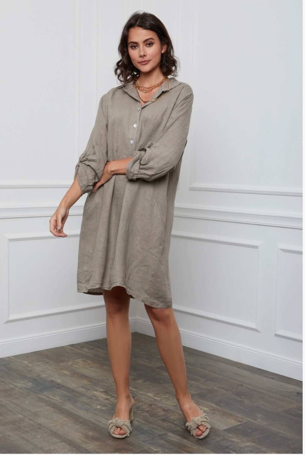 Mary Linen Shirt Dress