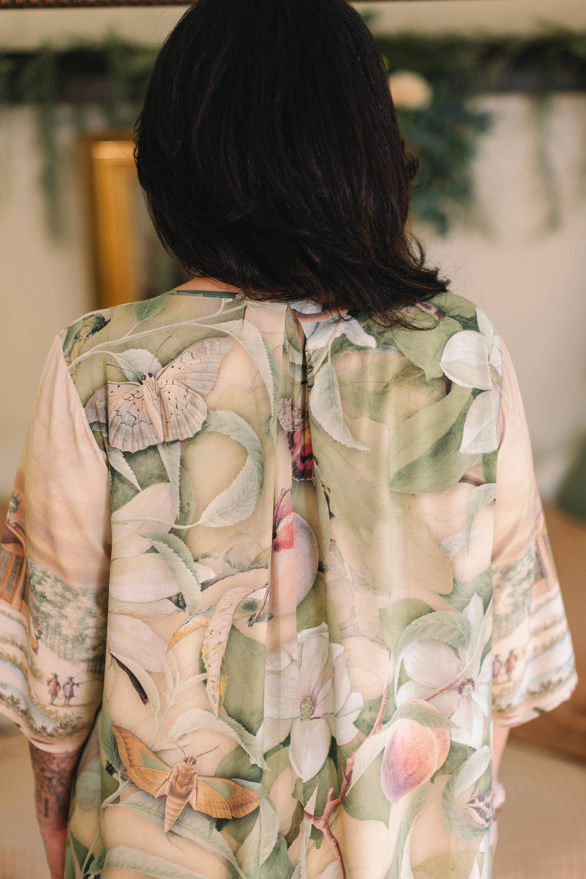 Fleur De Soleil Artist Dress w/ Pockets & Florals - Out of the Blue