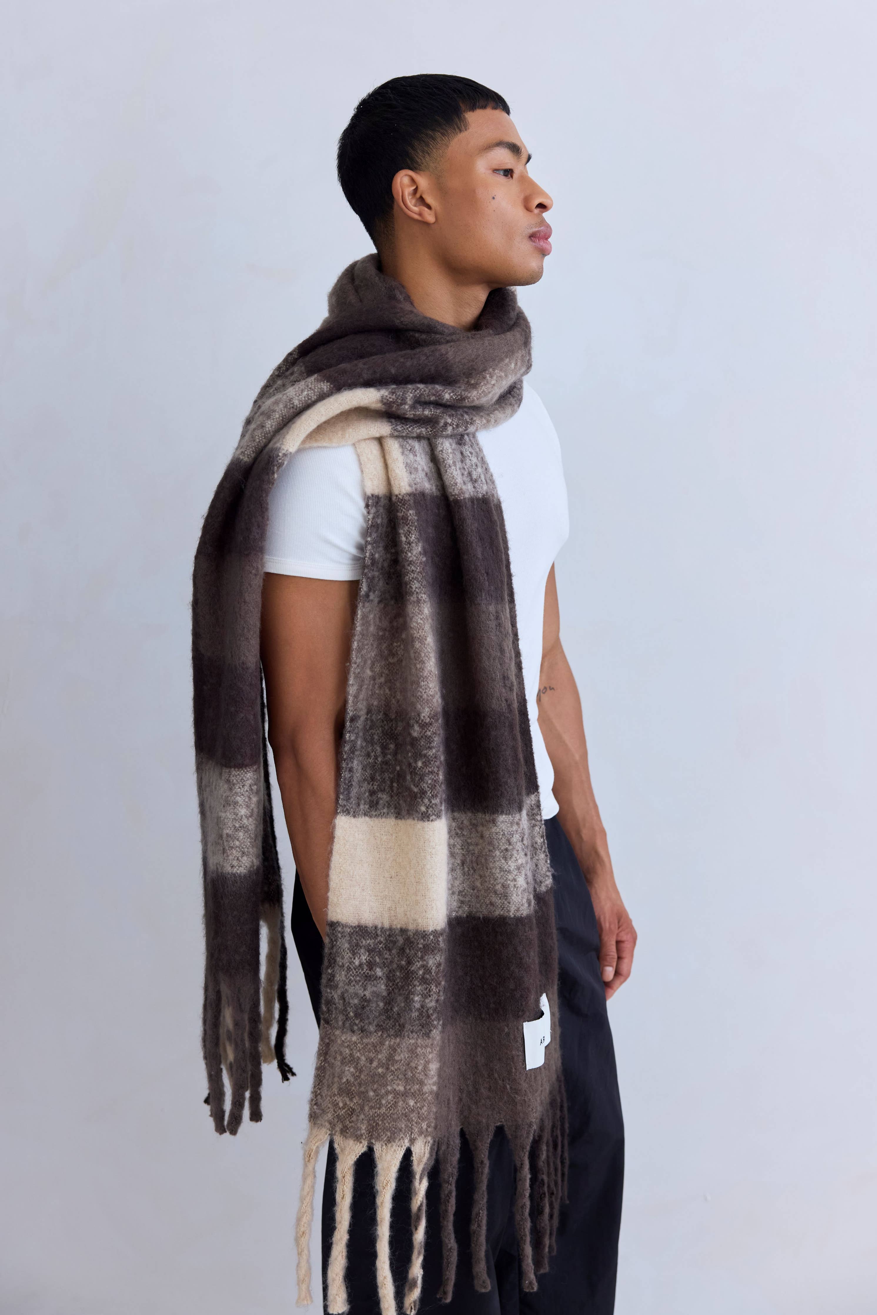 The Reykjavik Scarf Brown Check