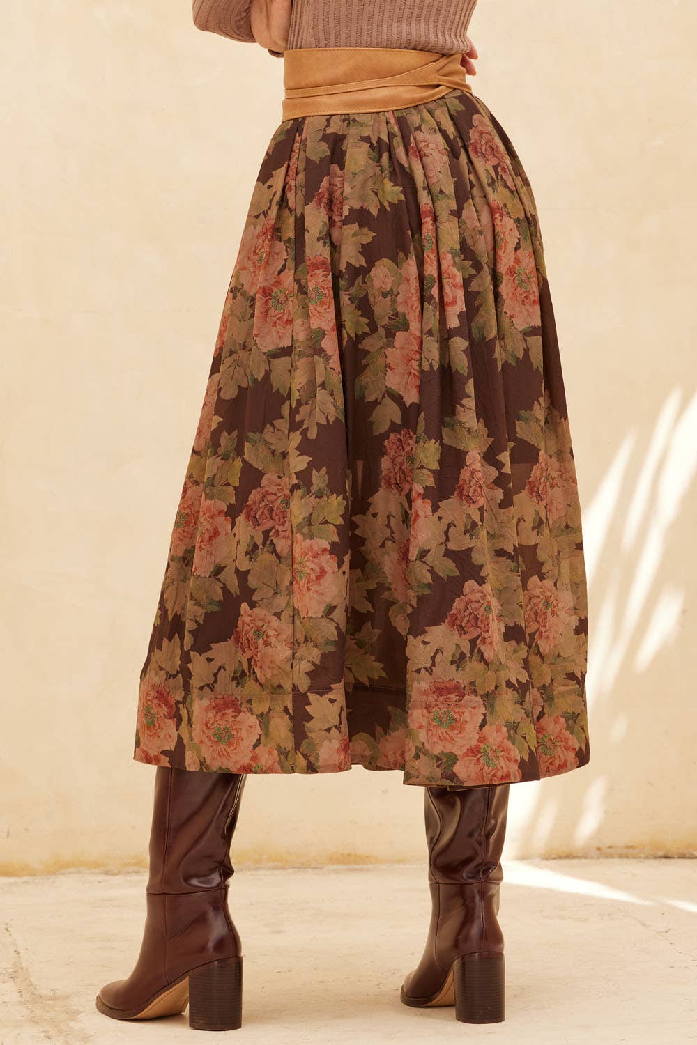 Pleated Midi Circle Skirt