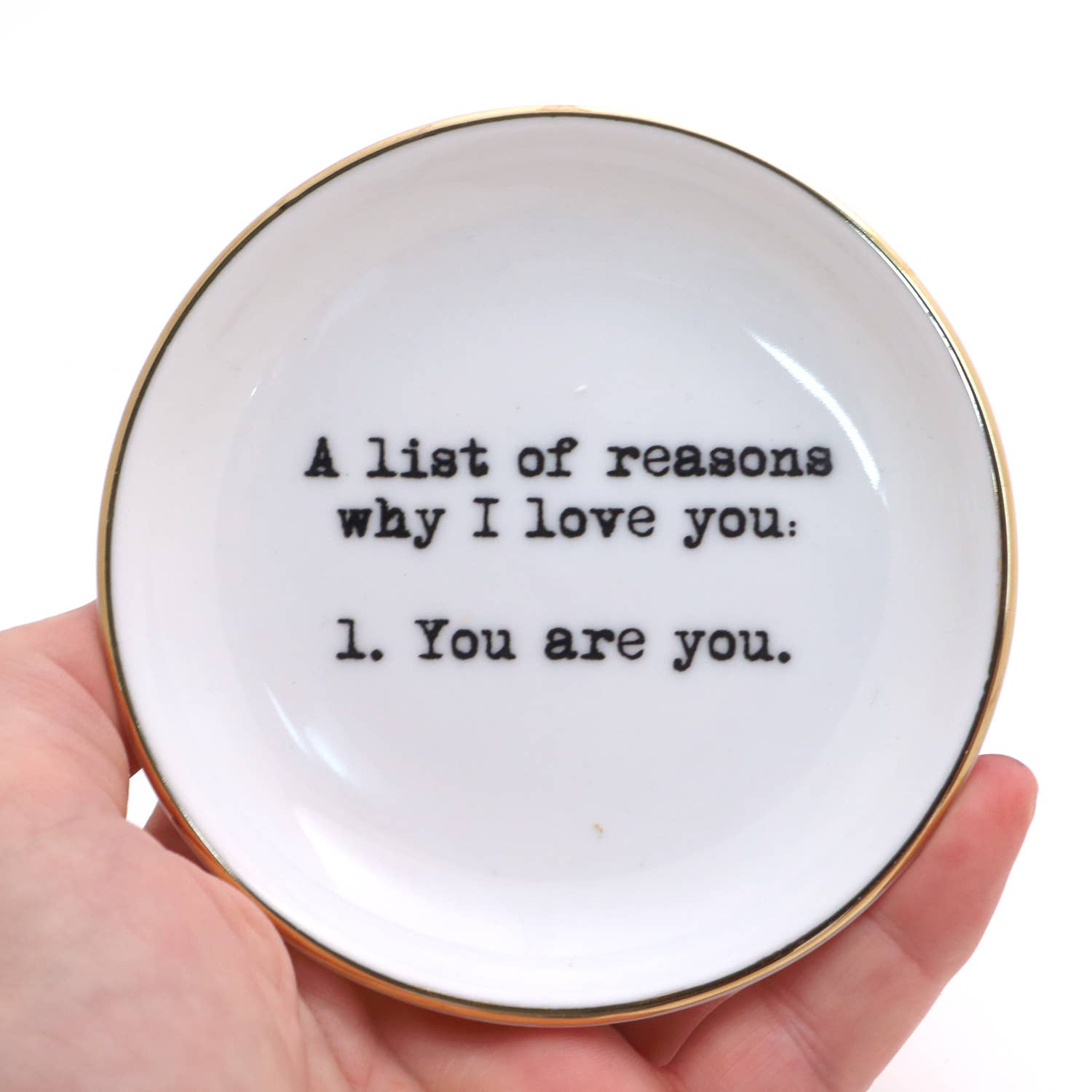 Reasons I Love You Ring Dish,with 22K Gold, ring holder