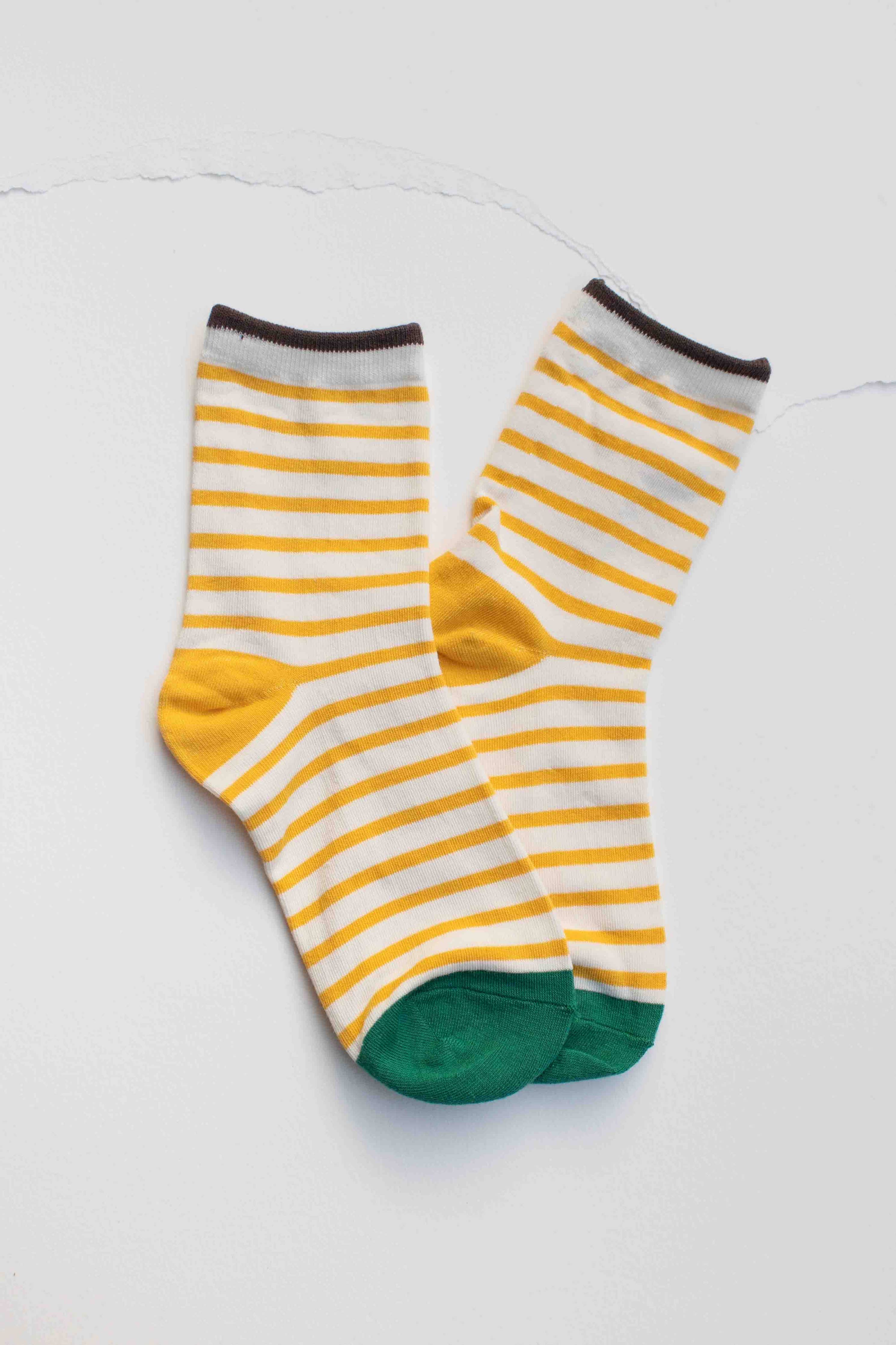 Classic Stripe Cotton Socks - Out of the Blue