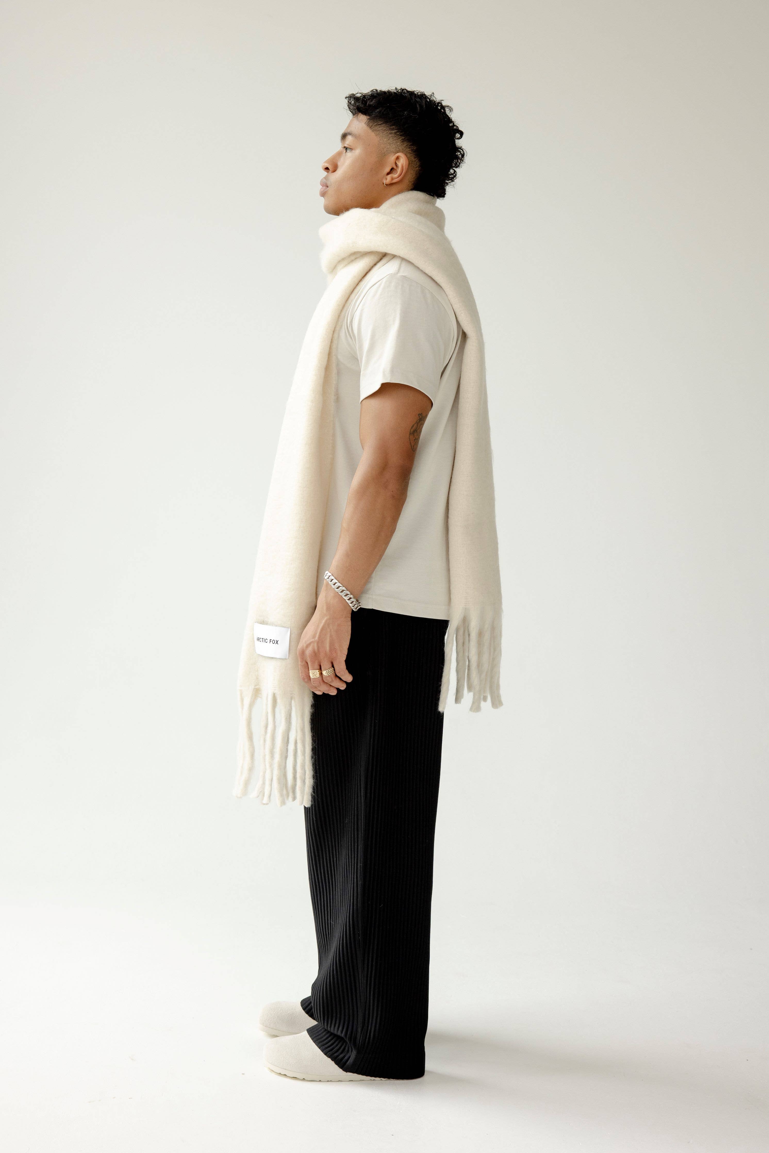 The Reykjavik Scarf - 100% Recycled - Pebble Beige - FW25 - Out of the Blue