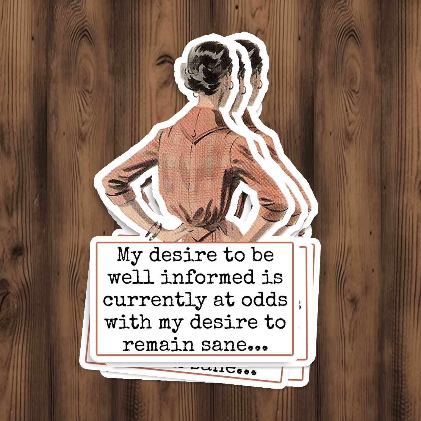 STICKER - My Desire To Be Well Informed Is Currently... - Out of the Blue