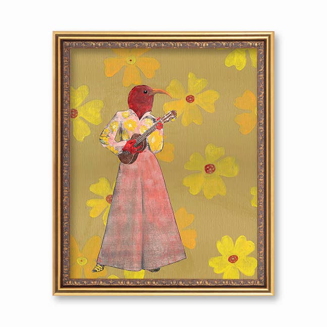 Ukulele Bird 8x10" Art Print - Out of the Blue