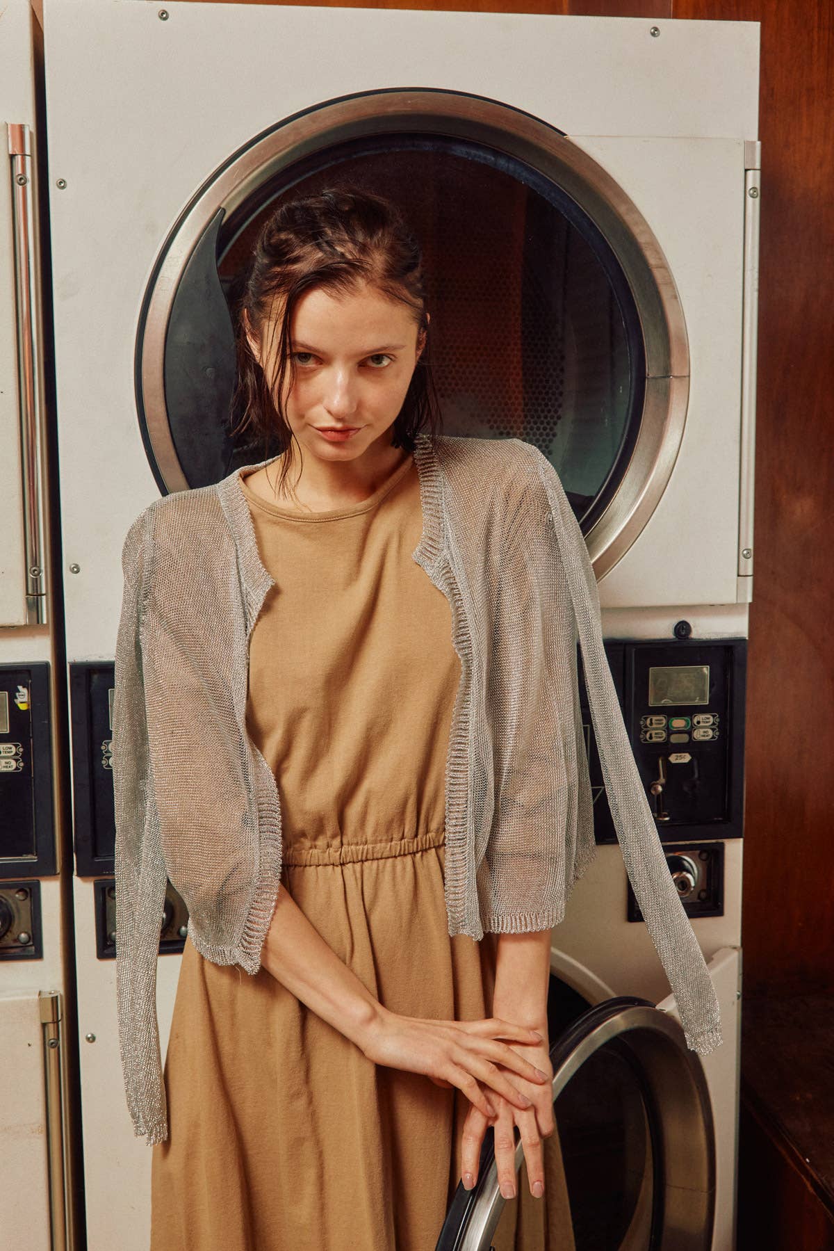 Metallic Open Front Cardigan - Out of the Blue
