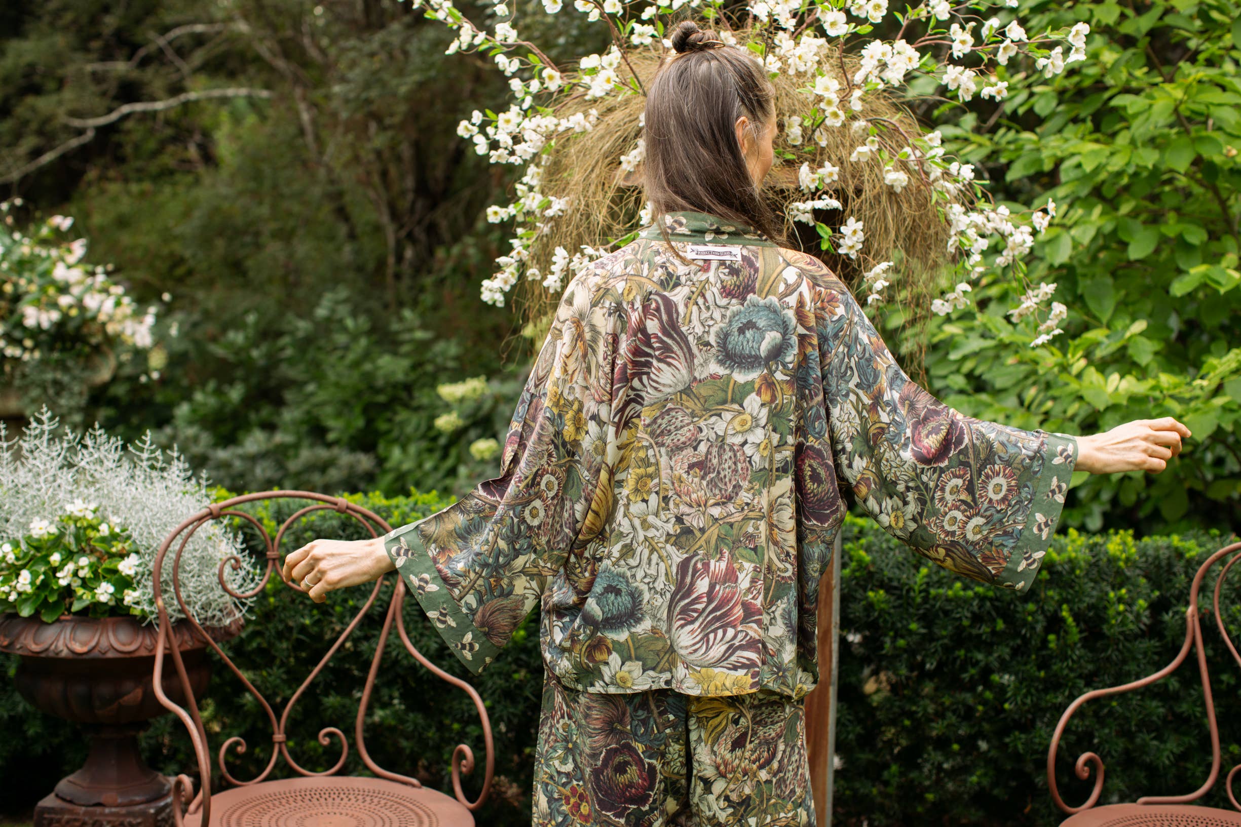 Love Grows Wild Floral Bamboo Cropped Jacket - Out of the Blue