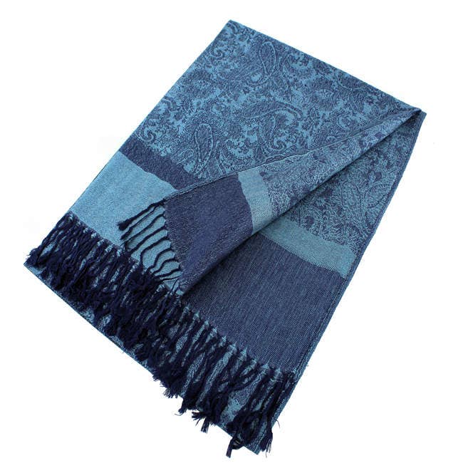 Paisley Shawl / Scarf - Out of the Blue