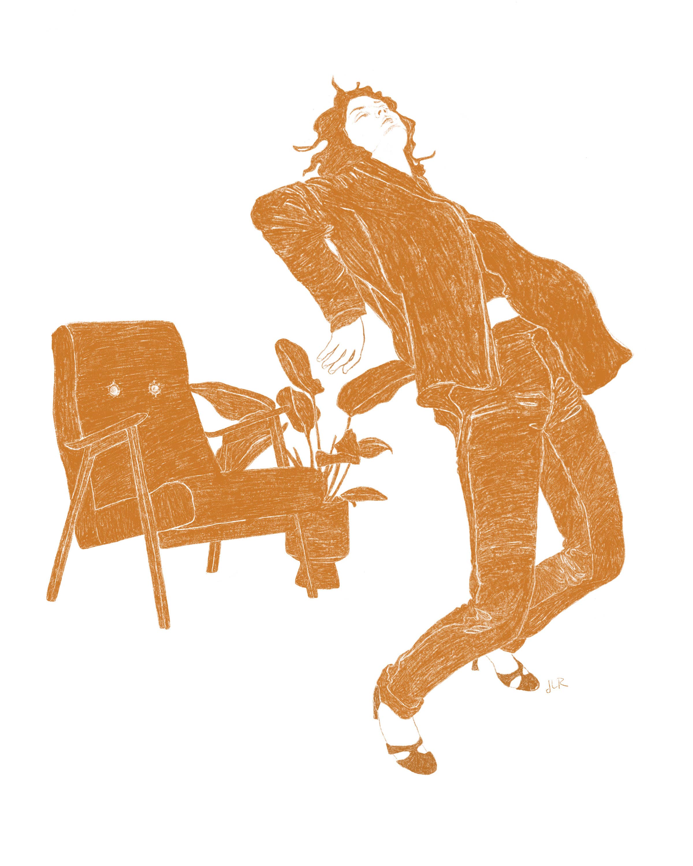 Jenny Liz Rome's Dancing At Home #6 Print - Out of the Blue